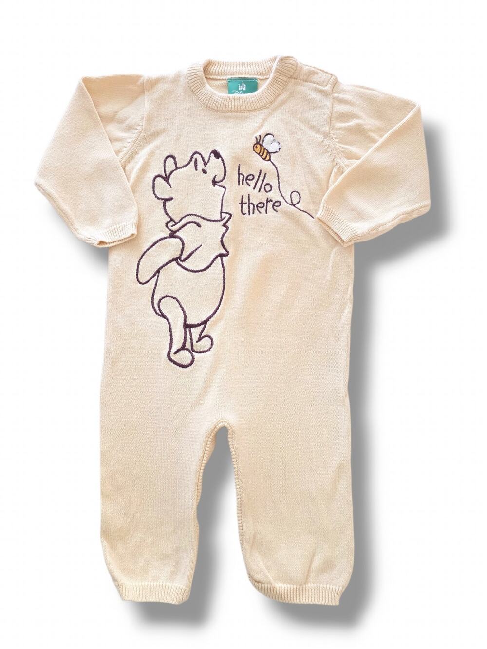 Disney Baby 6m Winnie the Pooh "Hello There" Sweater Sleeper One-Piece Romper